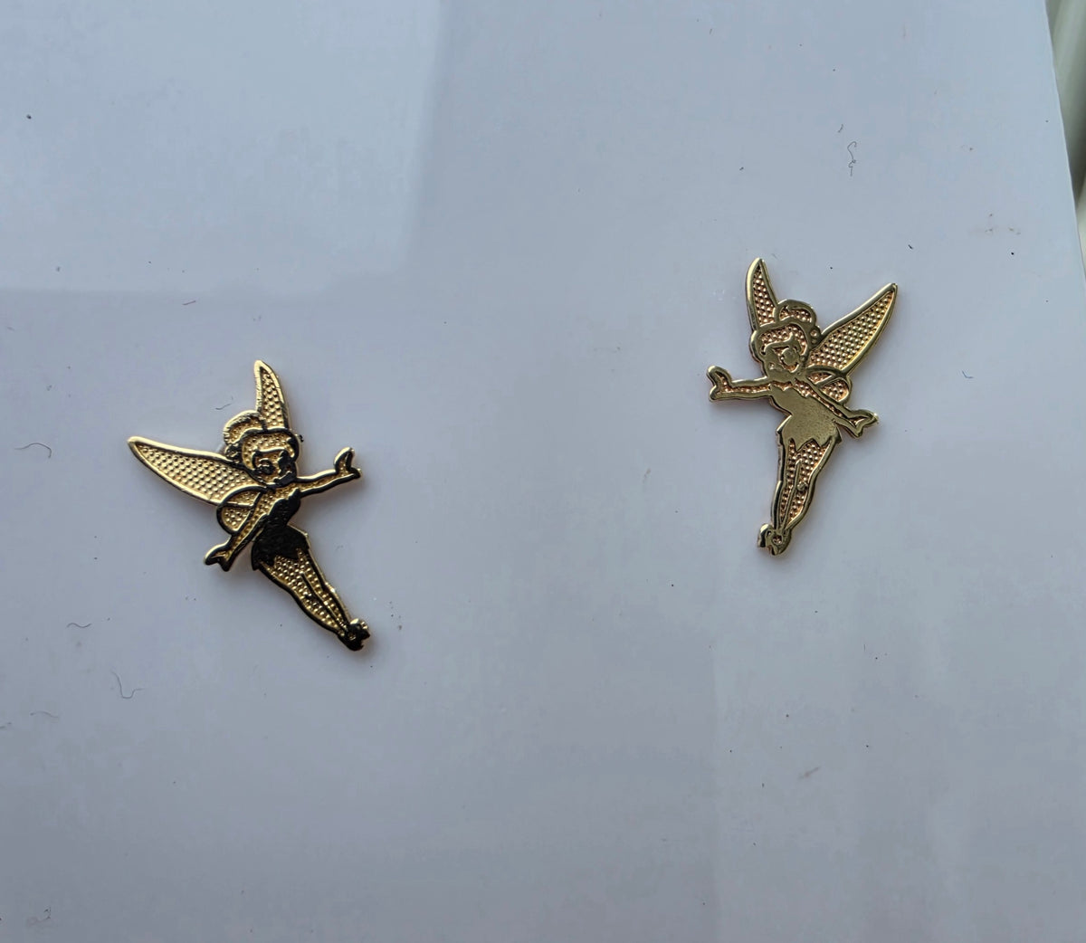 10k Solid Gold Disney Tinkerbell Fairy Post Stud Earrings