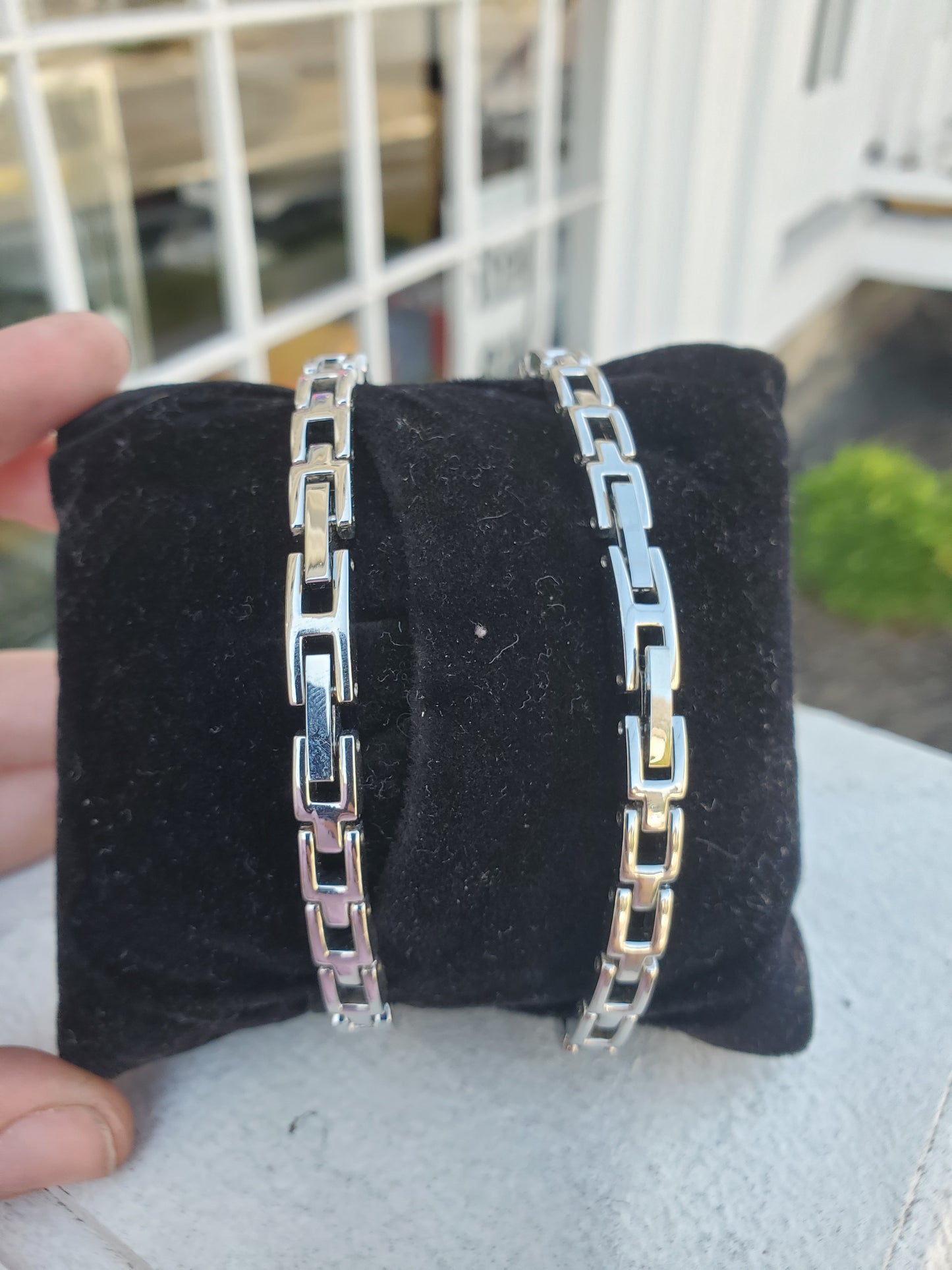 Minco Stainless Steel & Silver Plated Watch & Bracelet Gift Set