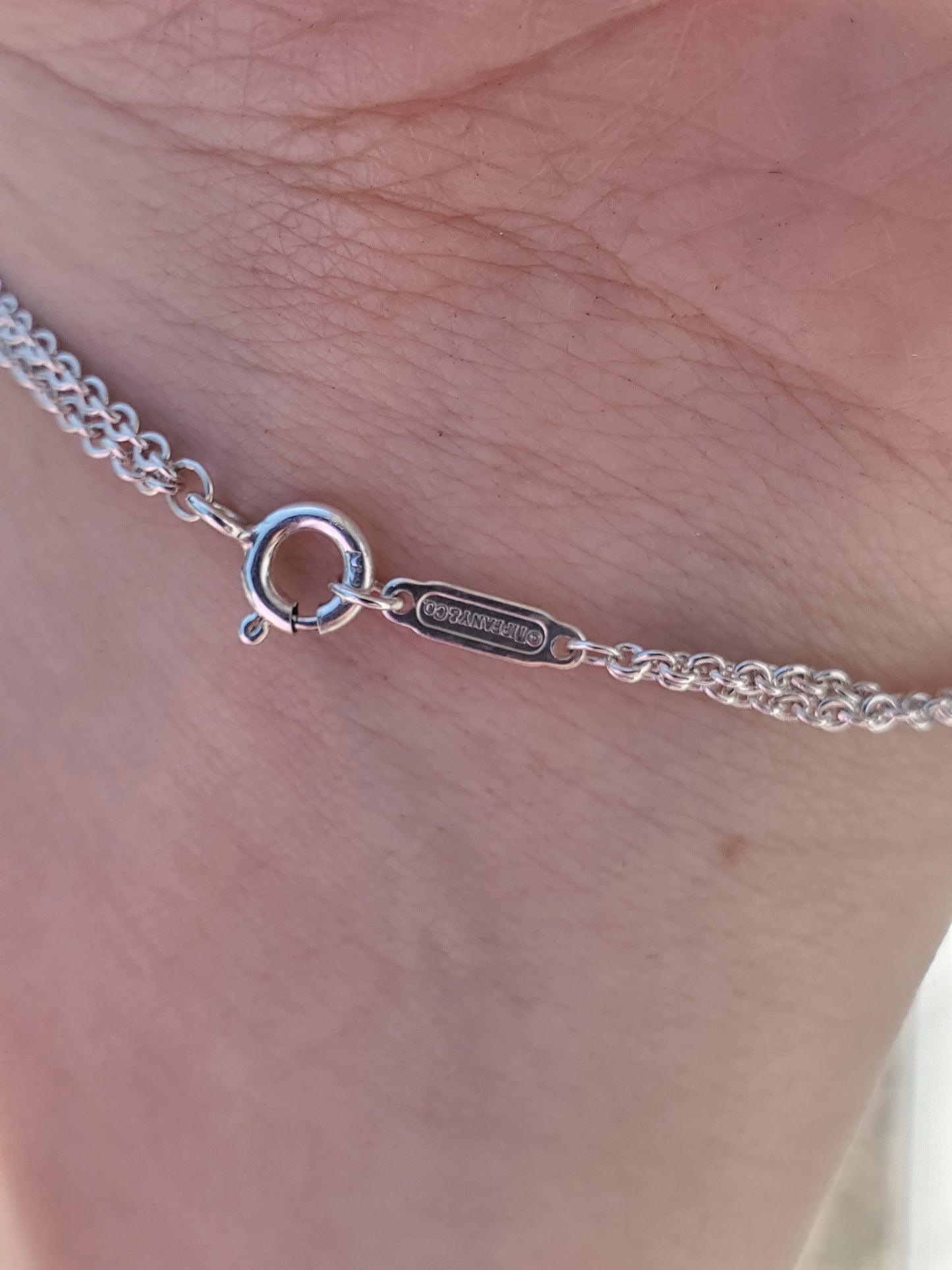925 Sterling Silver Tiffany & Co. Infinity Double link chain bracelet