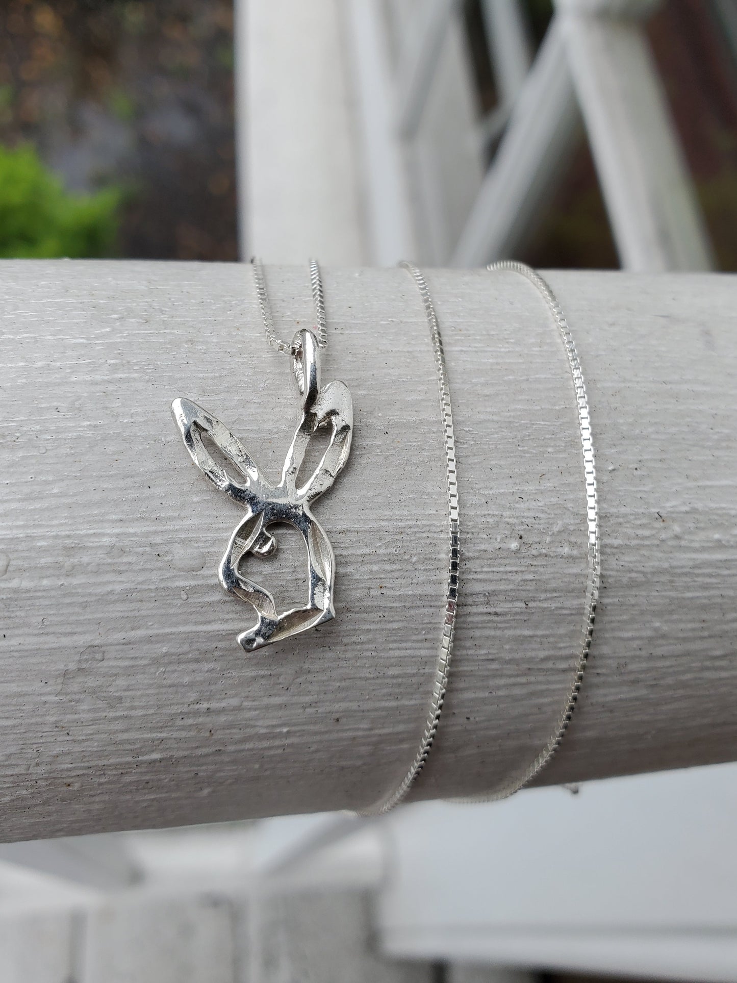 925 Sterling Silver Vintage Playboy Bunny Charm Pendant Necklace