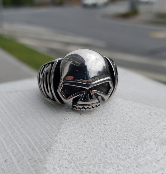 Stainless Steel Men's Harley Davison Skull Bikers Ring