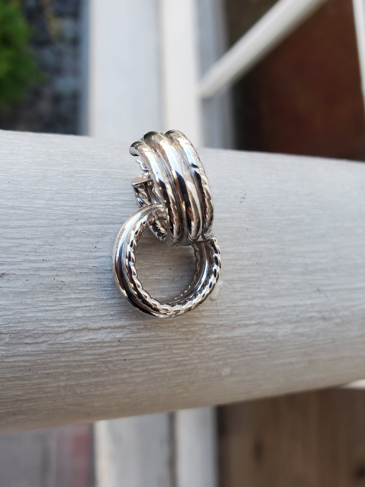 925 Sterling Silver 12mm triple band huggie hoop earrings