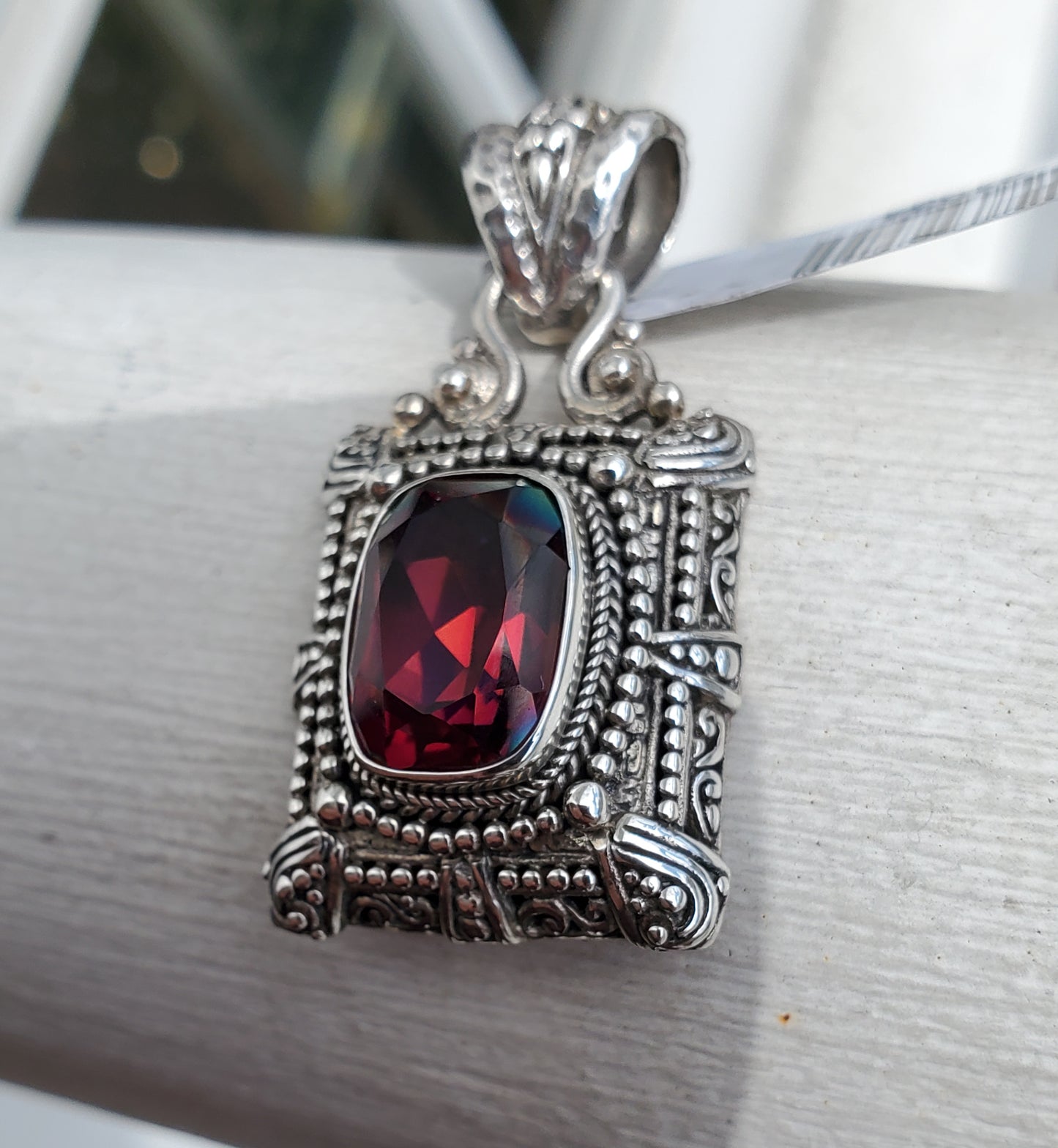 925 Sterling Silver Designer Sarda Bee Pink Tourmaline Pendant