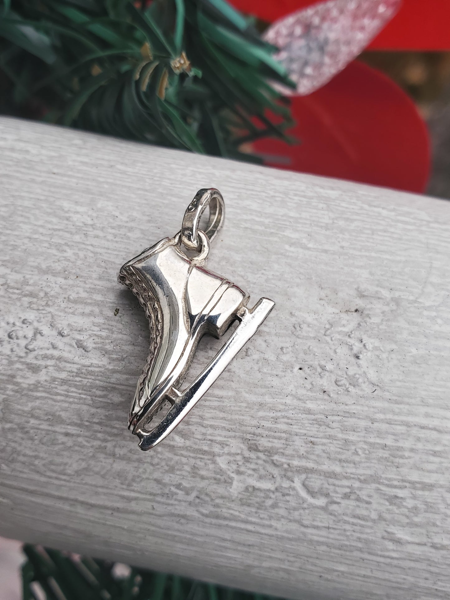 925 Sterling Silver Winter Ice Skate Figure Skating ⛸️ 3D Charm Pendant
