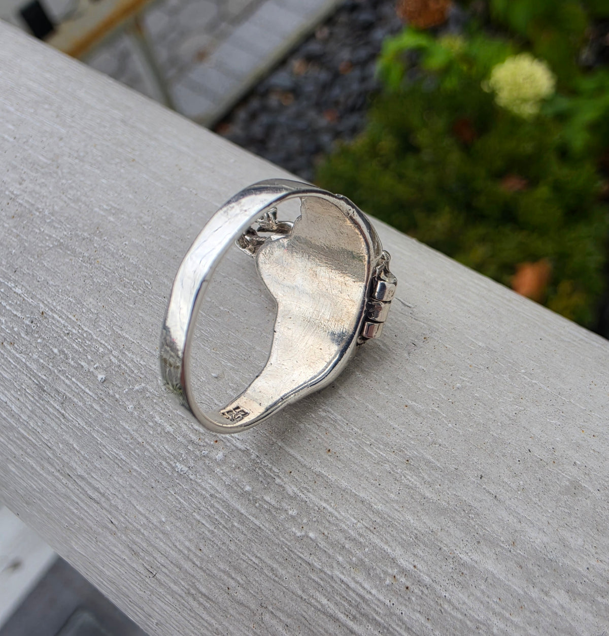 925 Sterling Silver Vintage Elephant Poison Ring