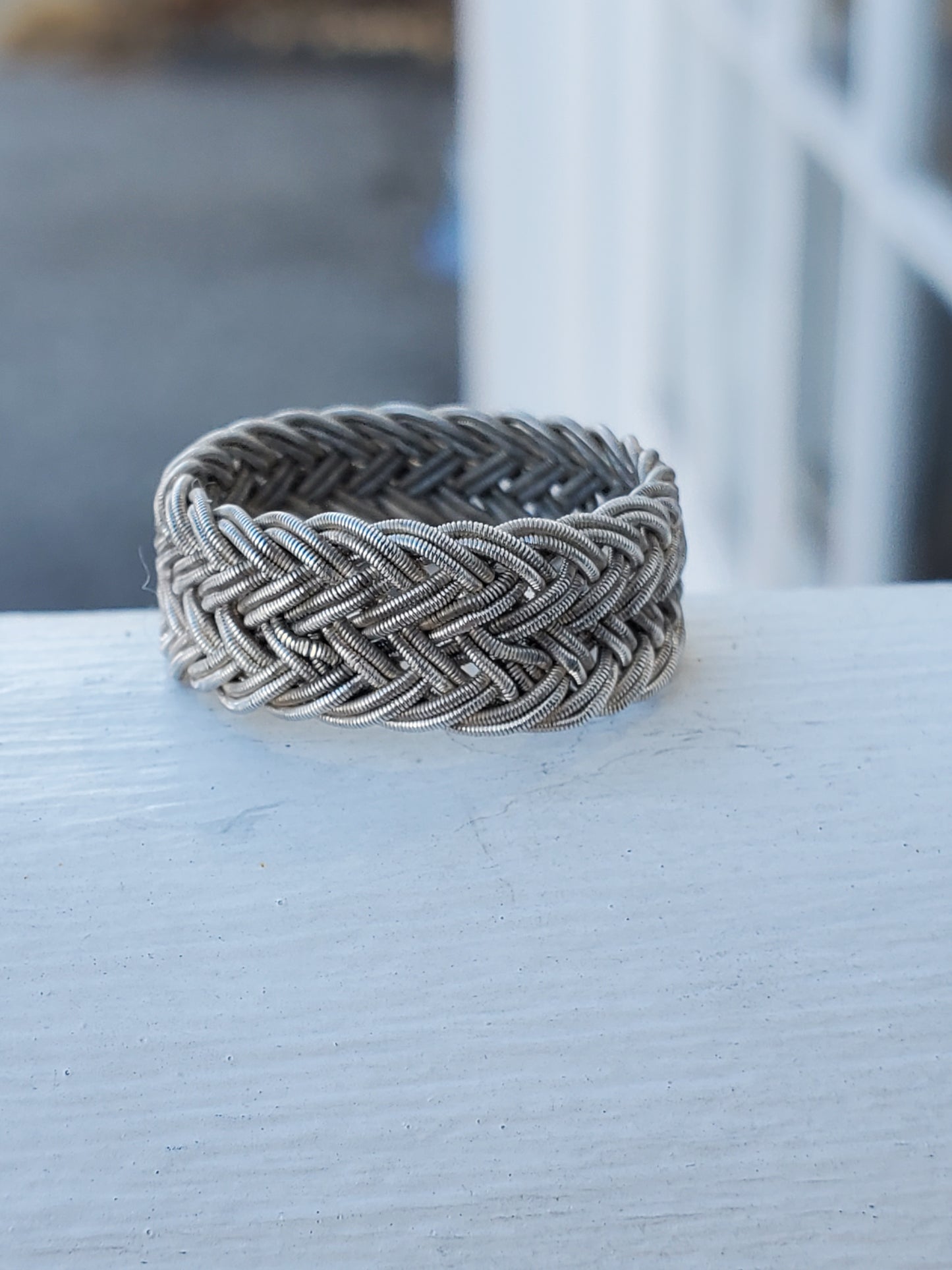 925 Sterling Silver Braided Wire Band Ring