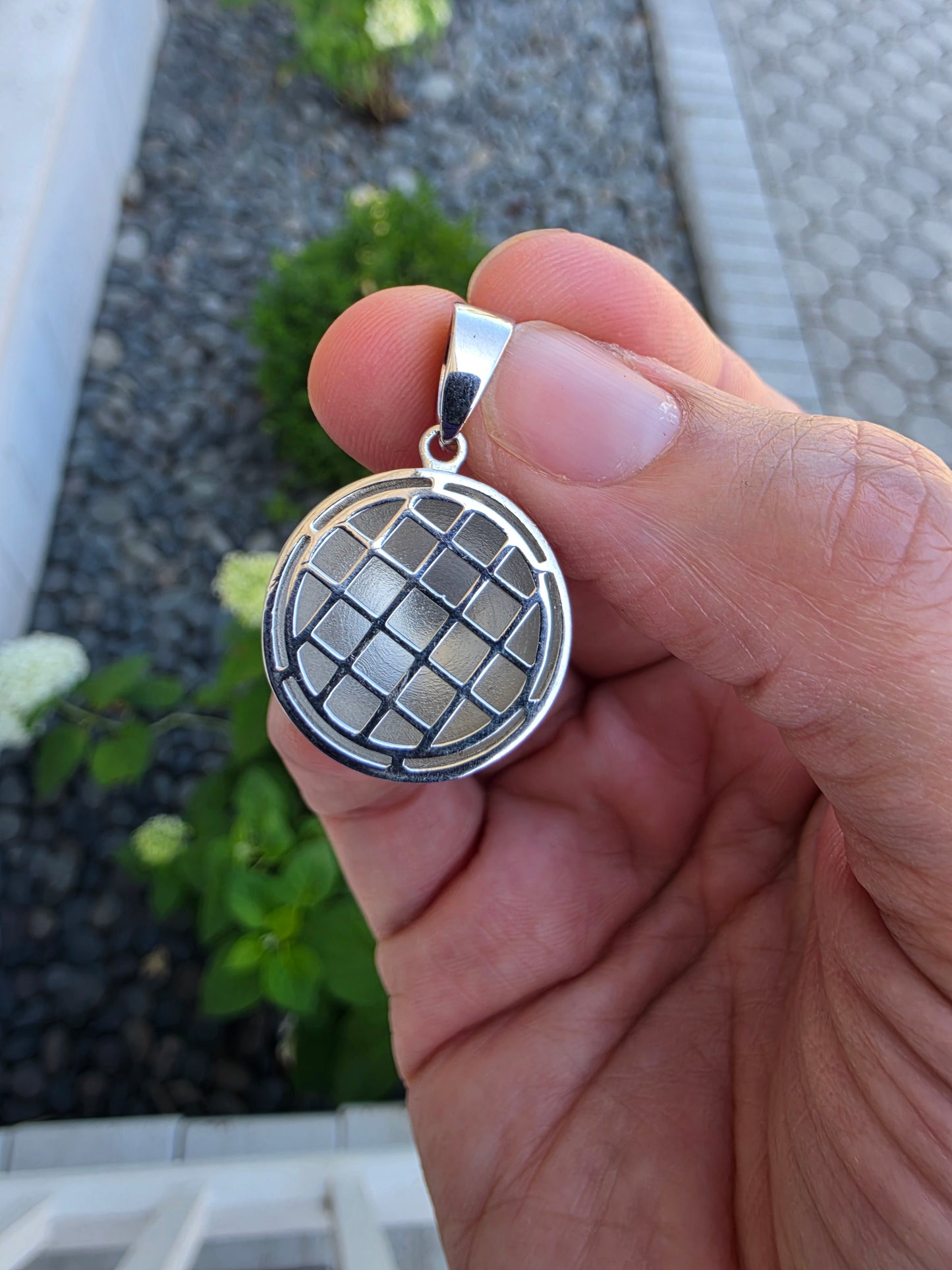 925 Sterling Silver Soccer Ball ⚽️ w/ black & white enamel charm pendant
