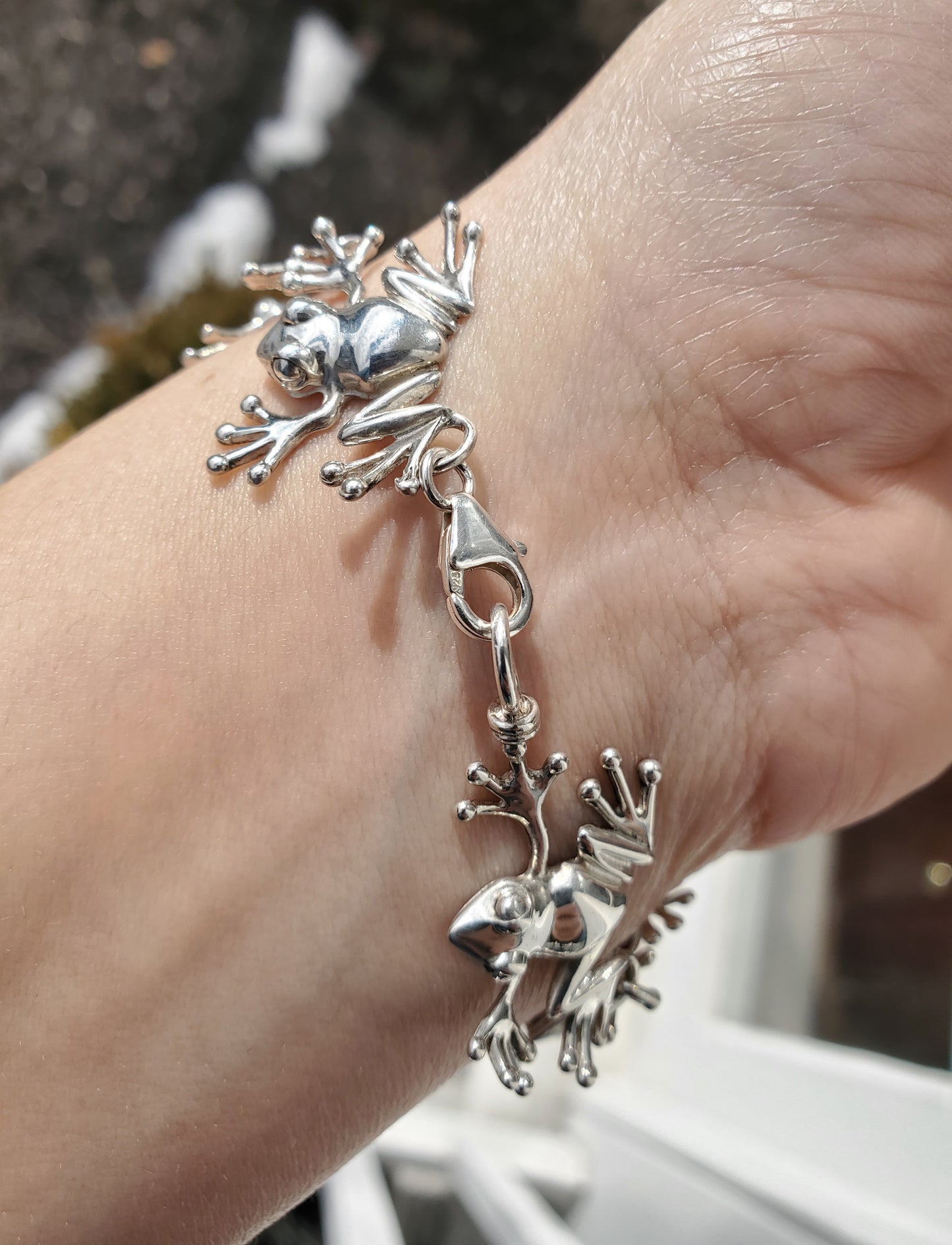 925 Sterling Silver Tree Frog 🐸 Bracelet