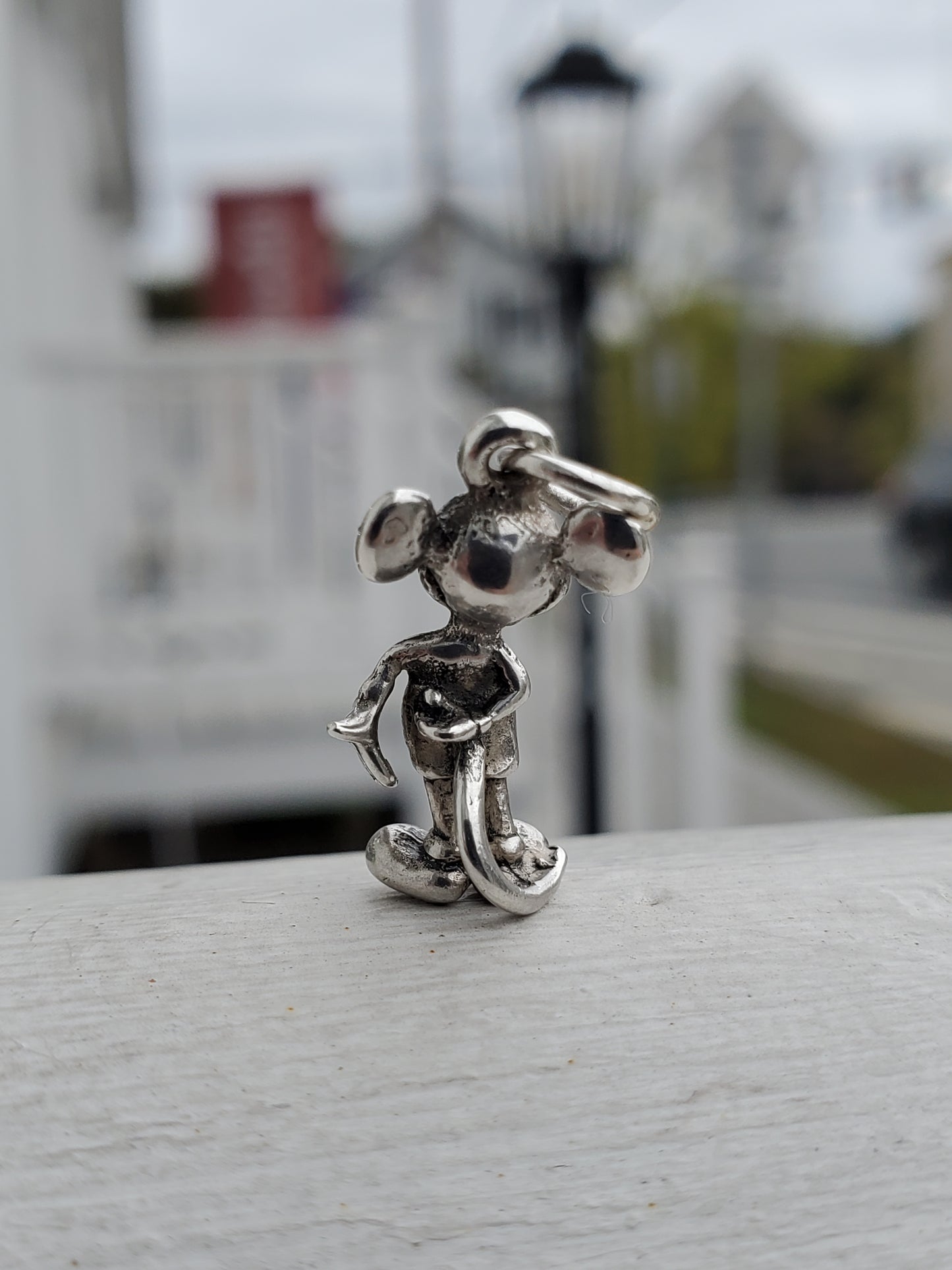 925 Vintage Sterling Silver 3D Mickey Mouse Charm / Pendant