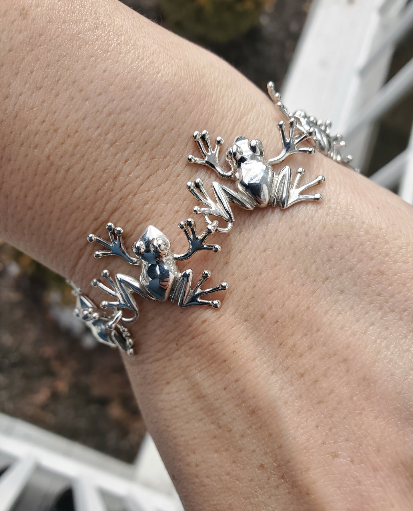 925 Sterling Silver Tree Frog 🐸 Bracelet