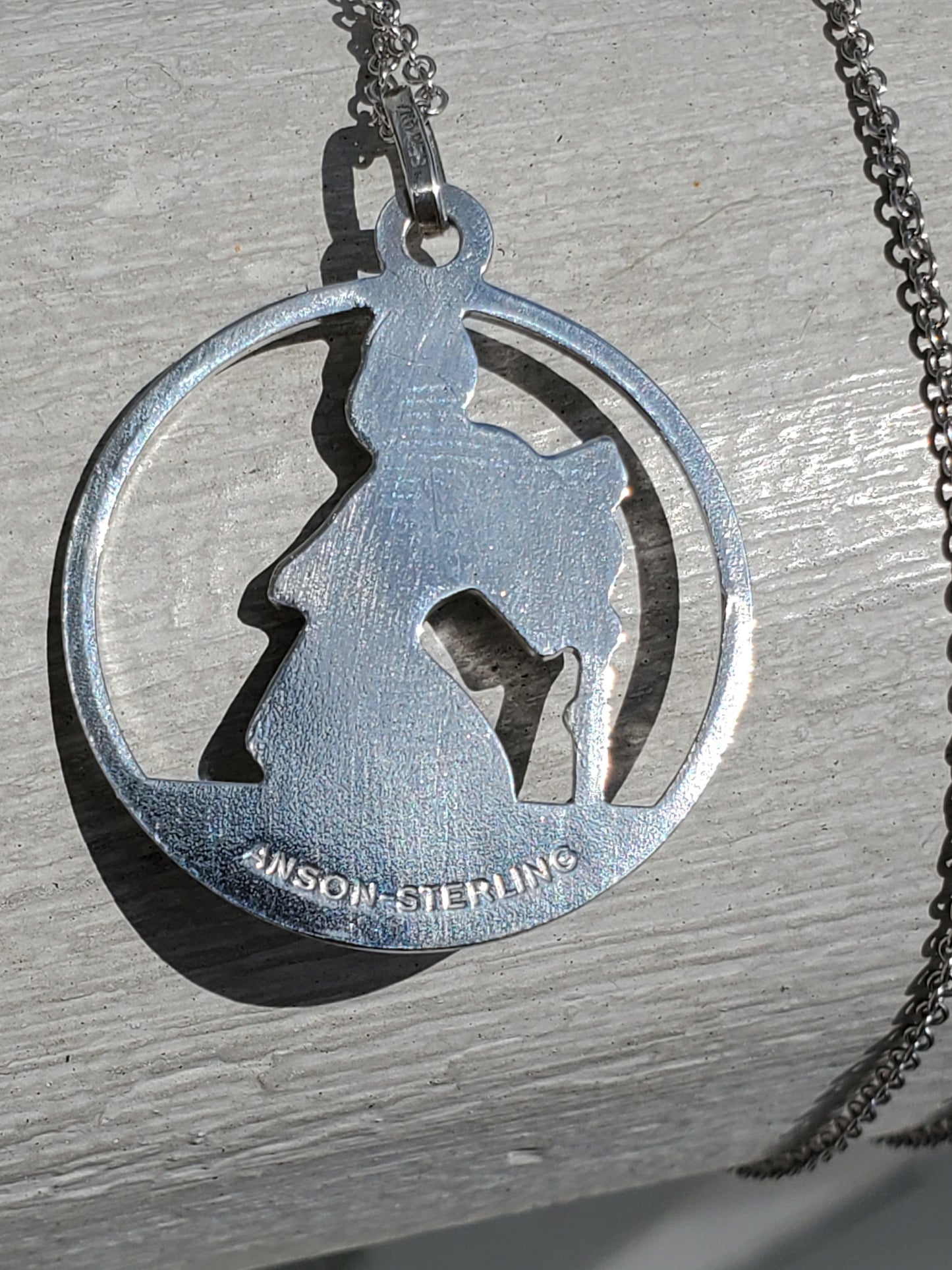 925 Sterling Silver Saint Christopher Openwork Medallion Pendant Charm Necklace