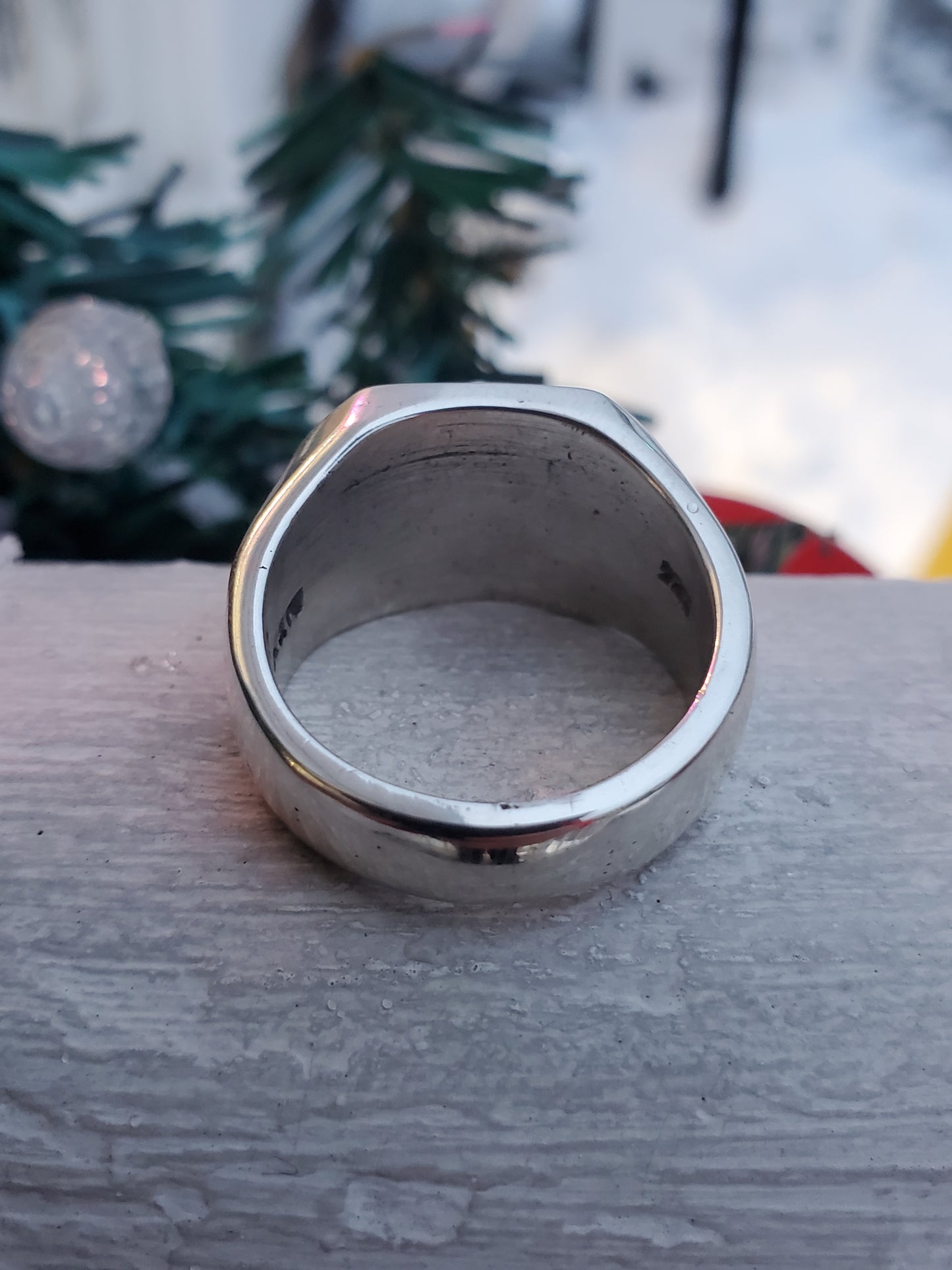 925 Sterling Silver Men's Motor Harley Davidson Cycles Biker Shield Ring