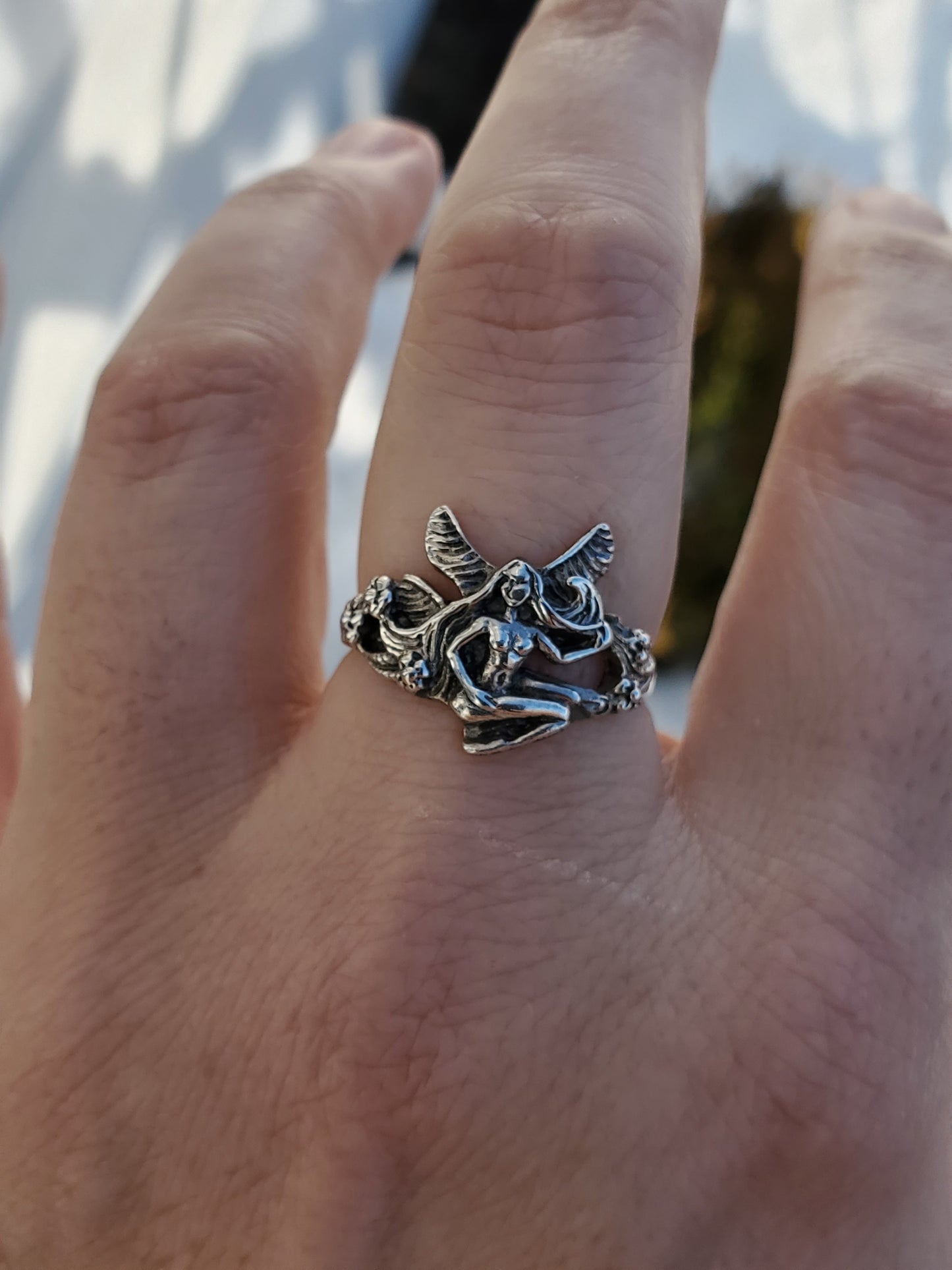 925 Sterling Silver Garden Fairy Ring
