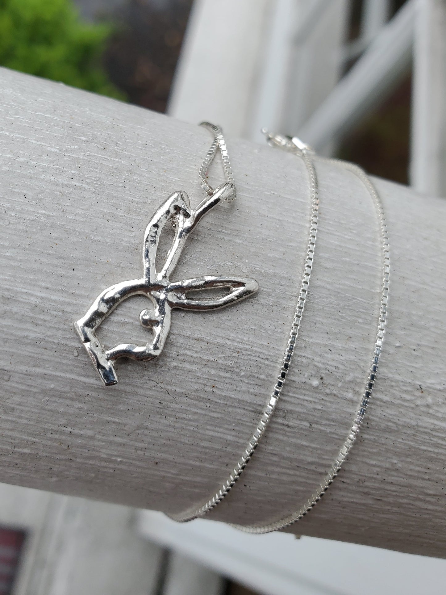 925 Sterling Silver Vintage Playboy Bunny Charm Pendant Necklace
