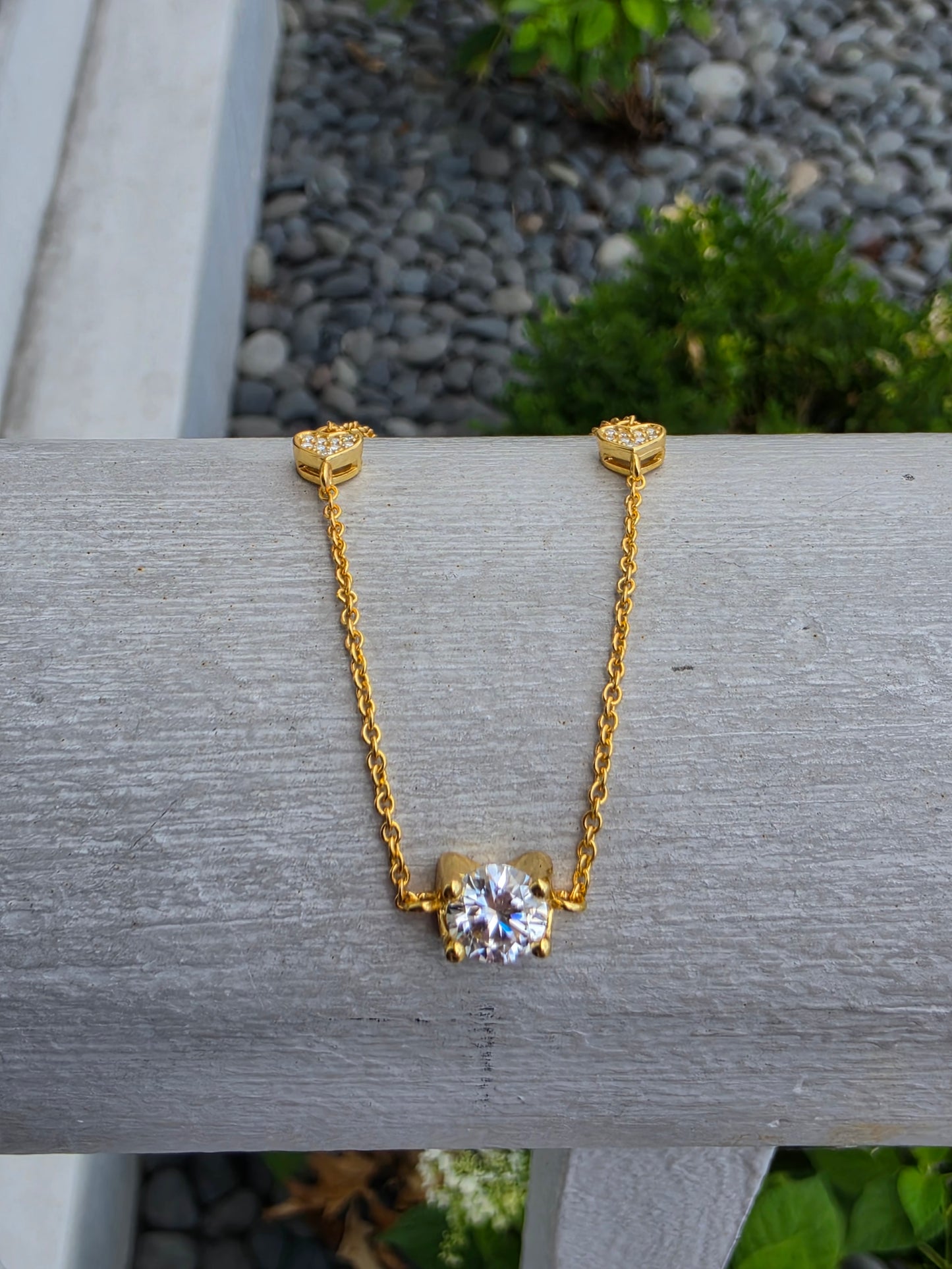 925 Sterling Silver 18k Gold Vermeil Moissanite Diamond Anklet
