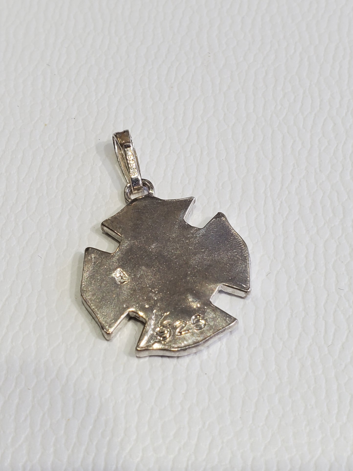 925 Sterling Silver FD Fire Department Maltese Cross Fireman's Charm Pendant