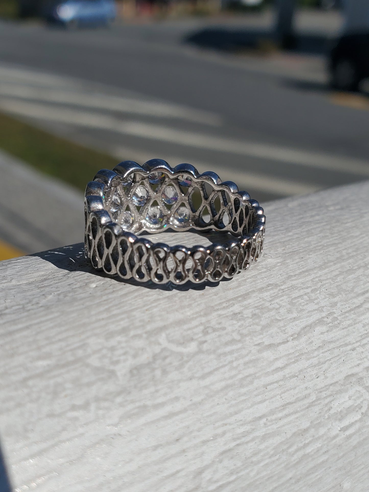 925 Sterling Silver Infinite Bubble Swirl Ring