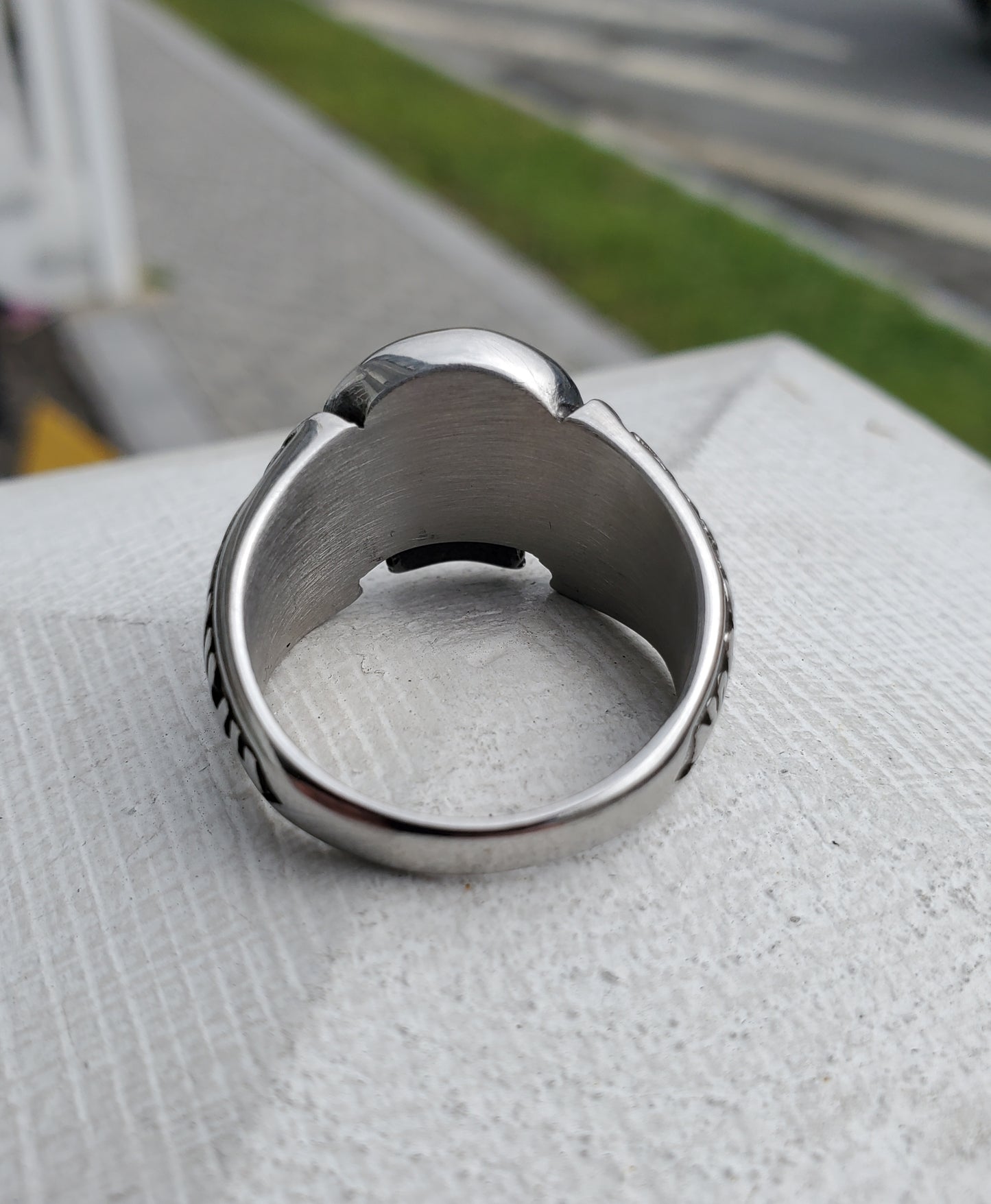 Stainless Steel Men's Harley Davison Skull Bikers Ring