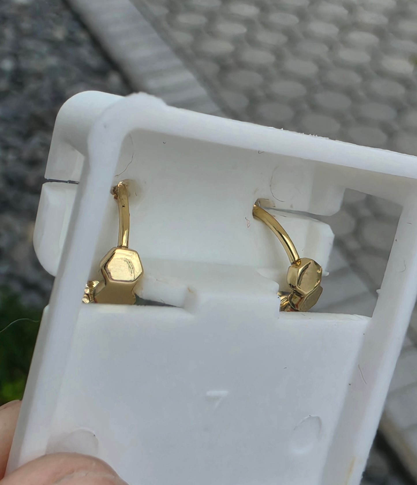 925 Sterling Silver Vermeil 15mm Aquamarine Huggie Hoop Earrings