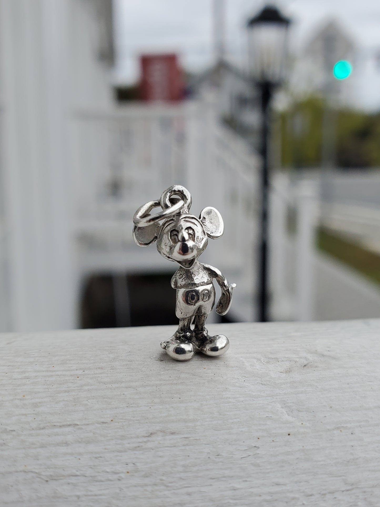 925 Vintage Sterling Silver 3D Mickey Mouse Charm / Pendant