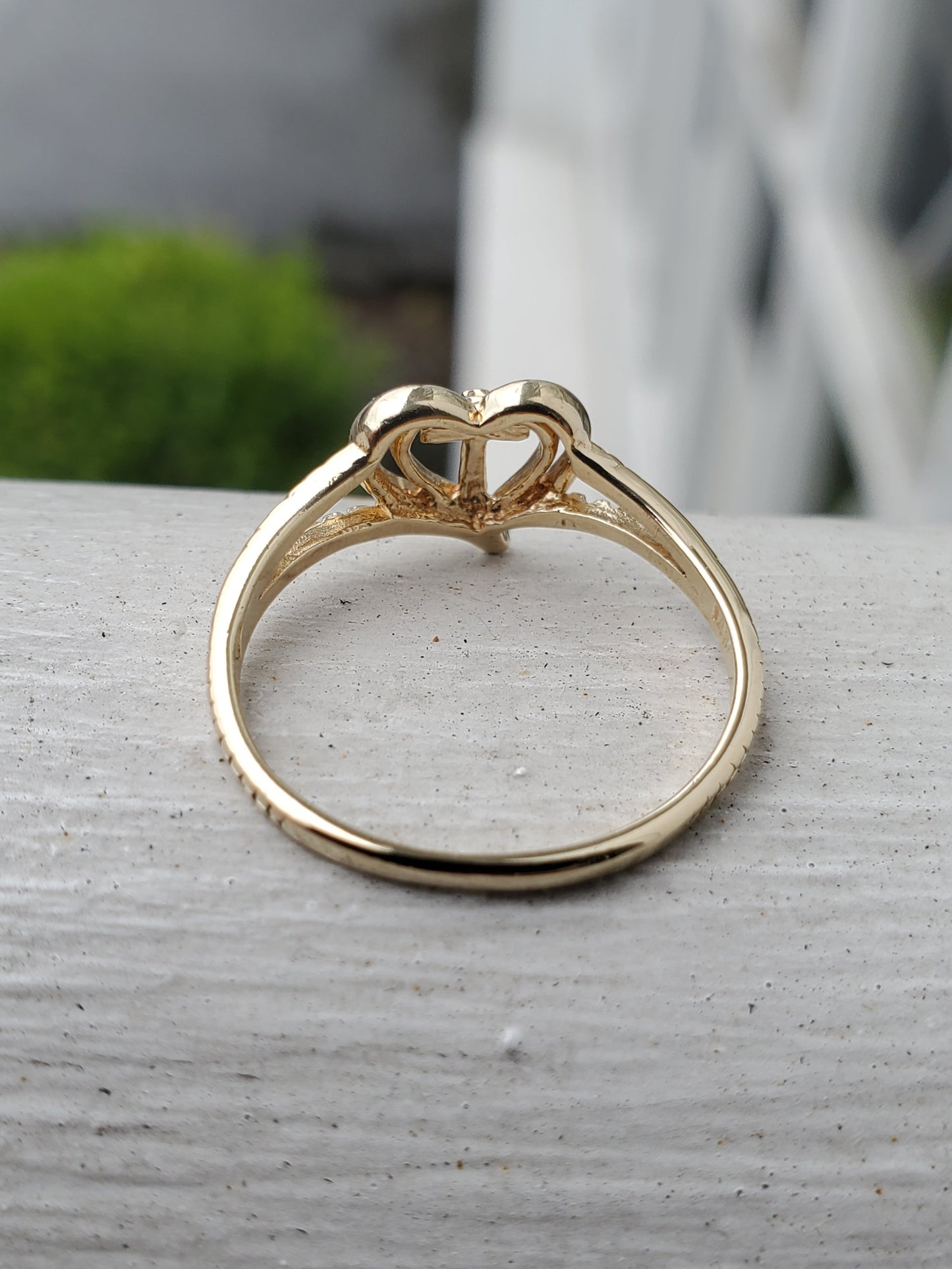 14k Solid Gold Love & Faith Ladies Cross Ring
