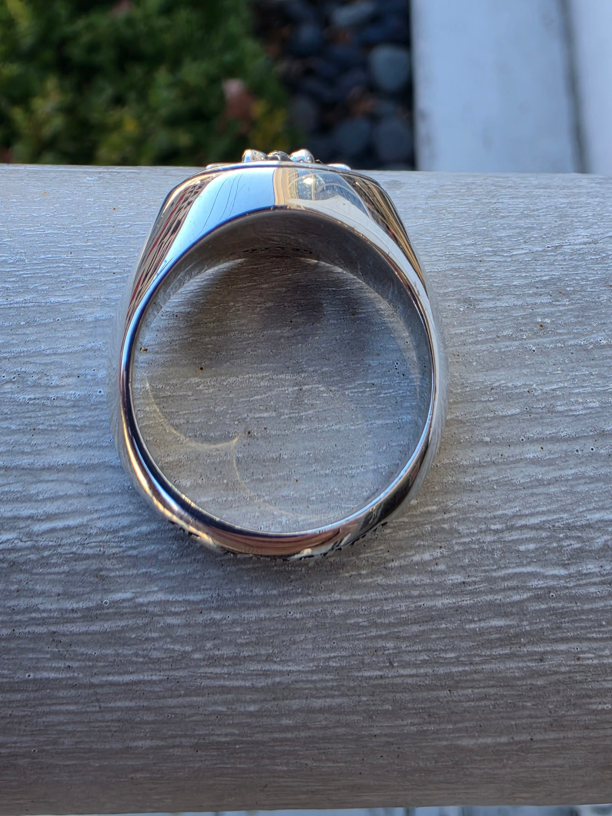 925 Sterling Silver Designer Chrome Hearts North Star Signet Ring