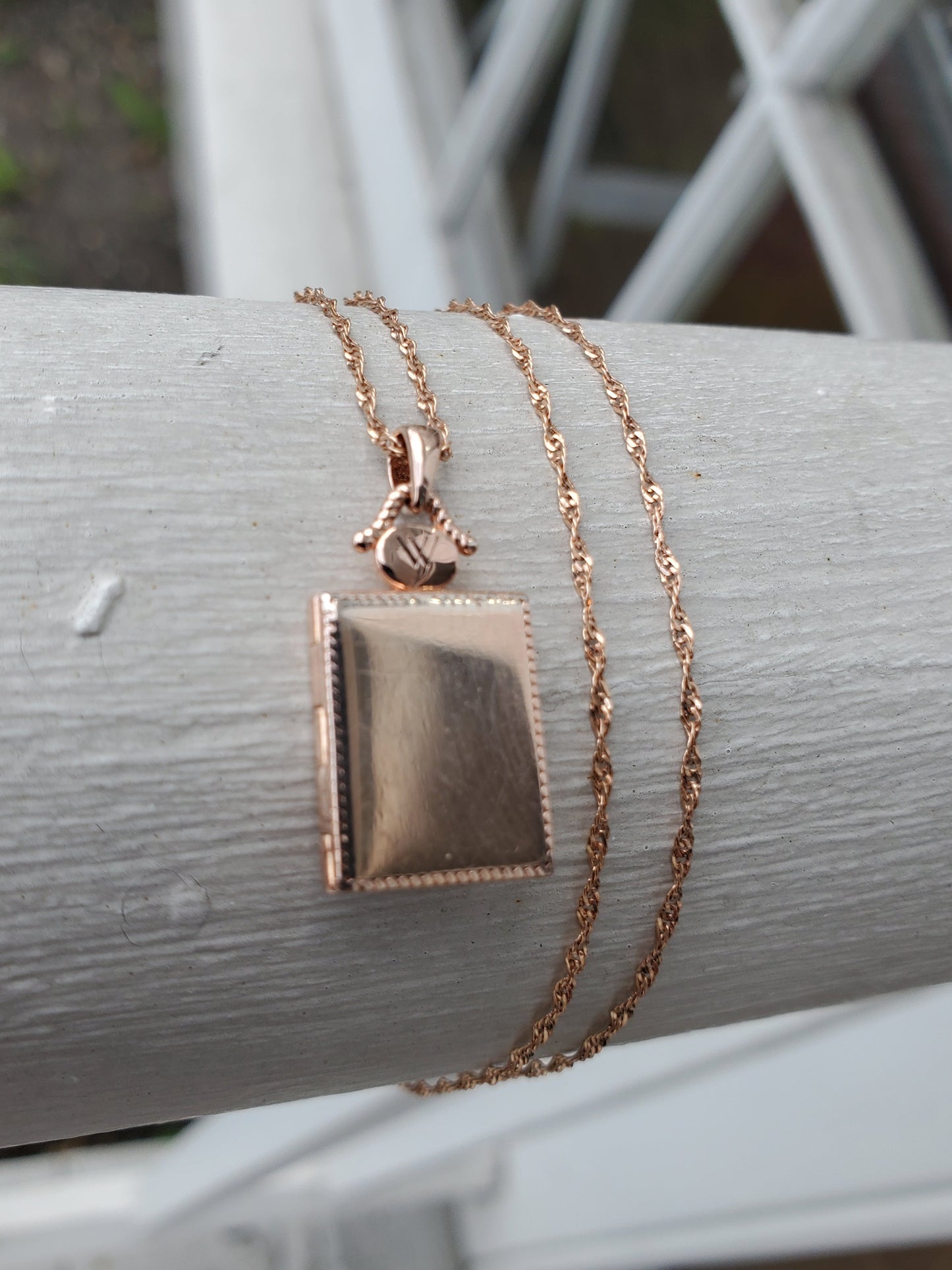 925 Sterling Silver Rose Gold Vermeil Designer WY With You Book Bookish Locket Charm Necklace