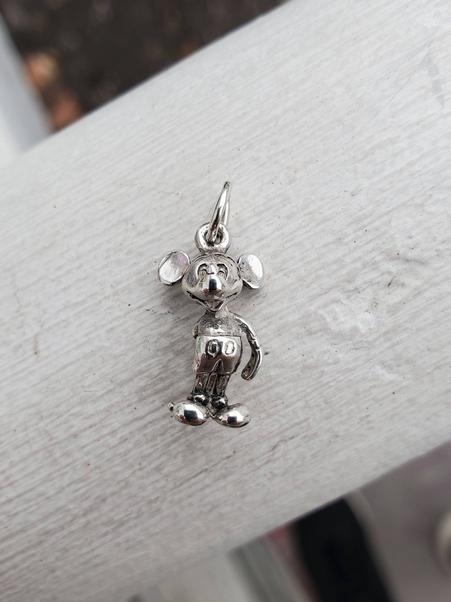 925 Vintage Sterling Silver 3D Mickey Mouse Charm / Pendant