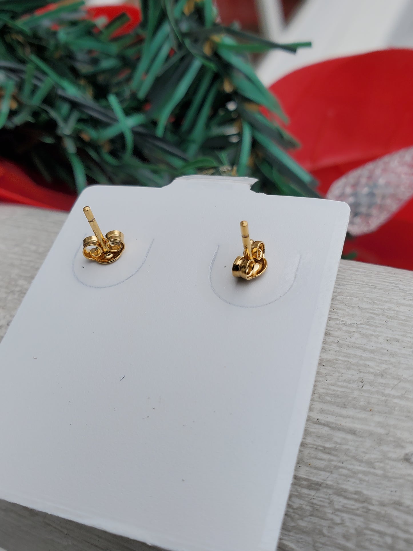 925 Sterling Silver Vermeil Zirconia 1ct Stud Earrings