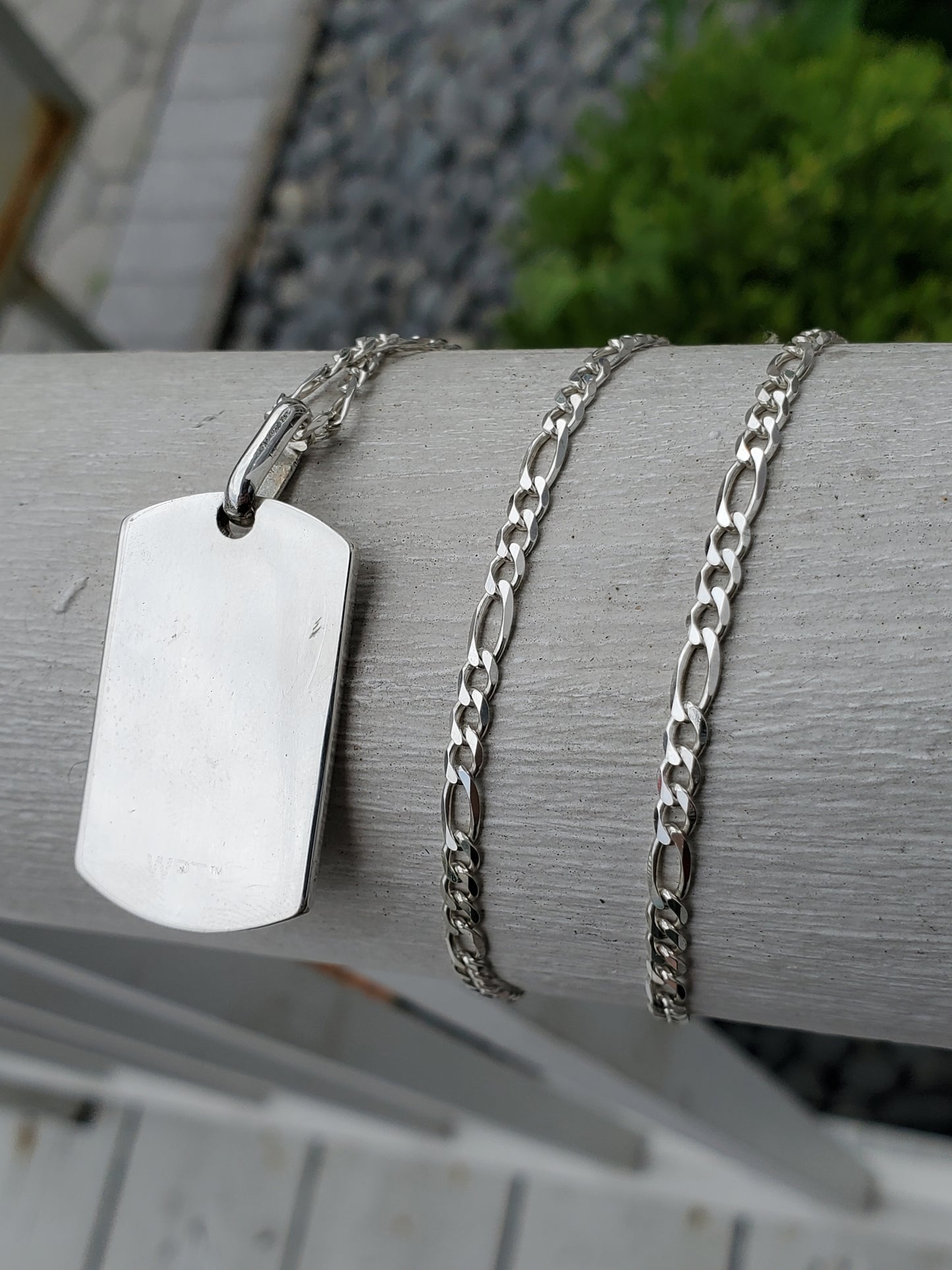 925 Sterling Silver Ace of Spades World Poker Tour Dogtag Pendant Charm Necklace
