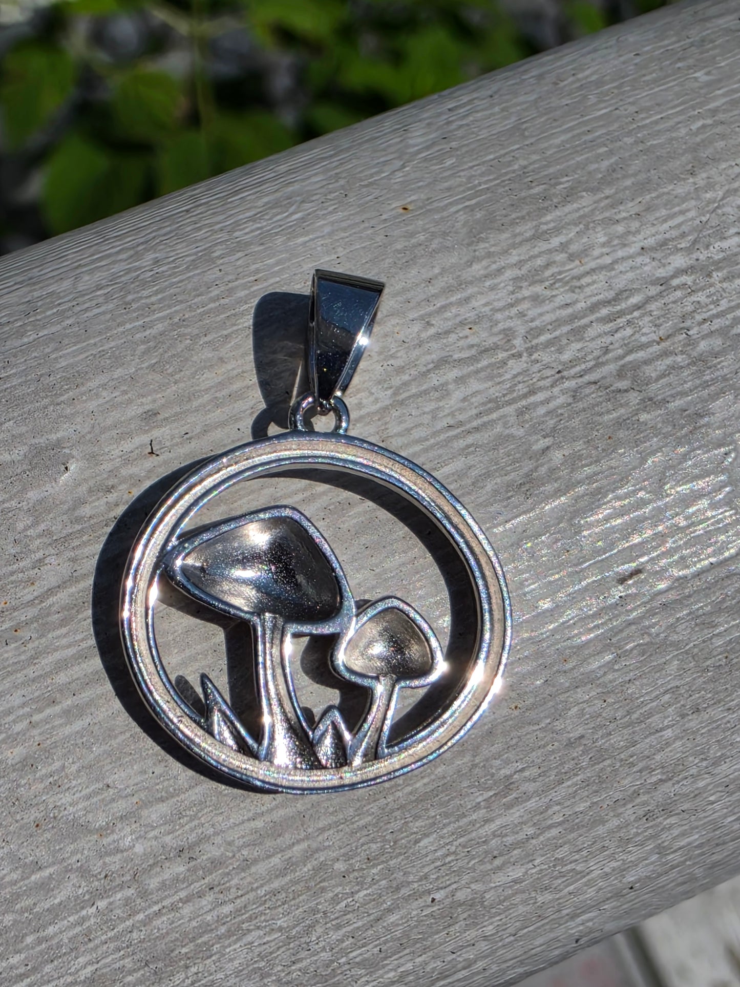 925 Sterling Silver Red Enamel Mushroom 🍄 Pendant Charm