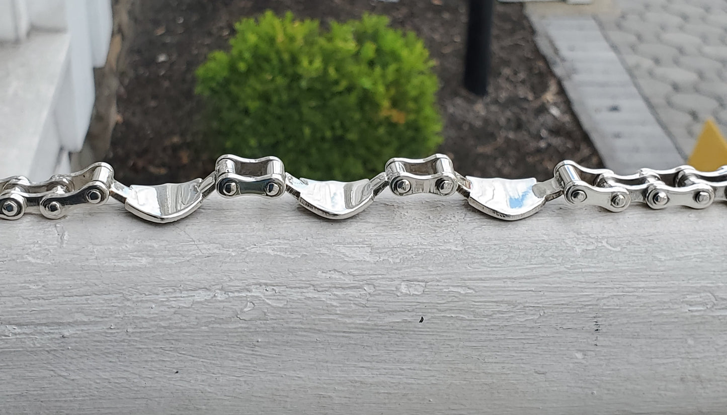 925 Sterling Silver Harley Davidson Shield Logo Motorcycle Biker Bracelet