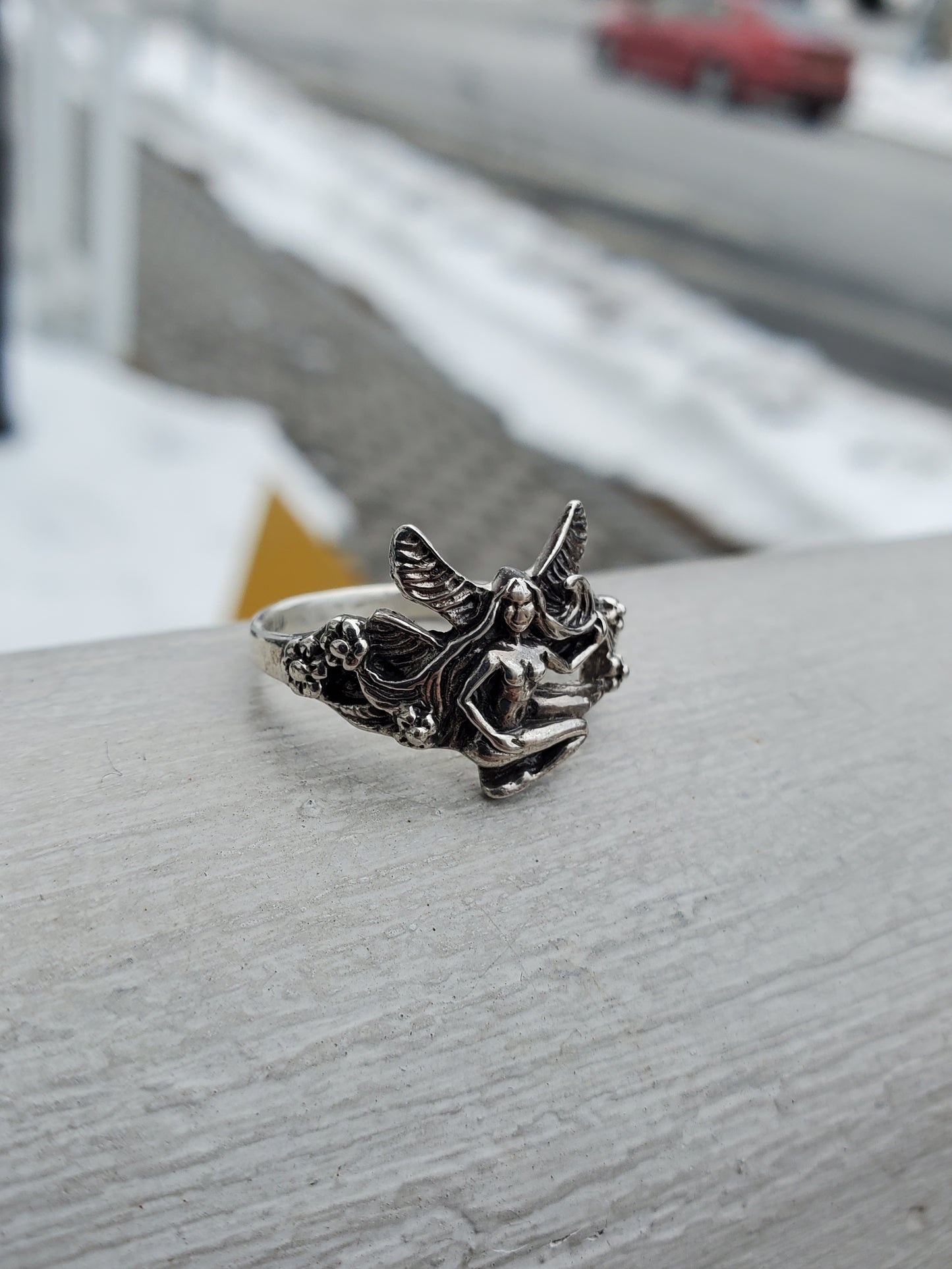 925 Sterling Silver Garden Fairy Ring