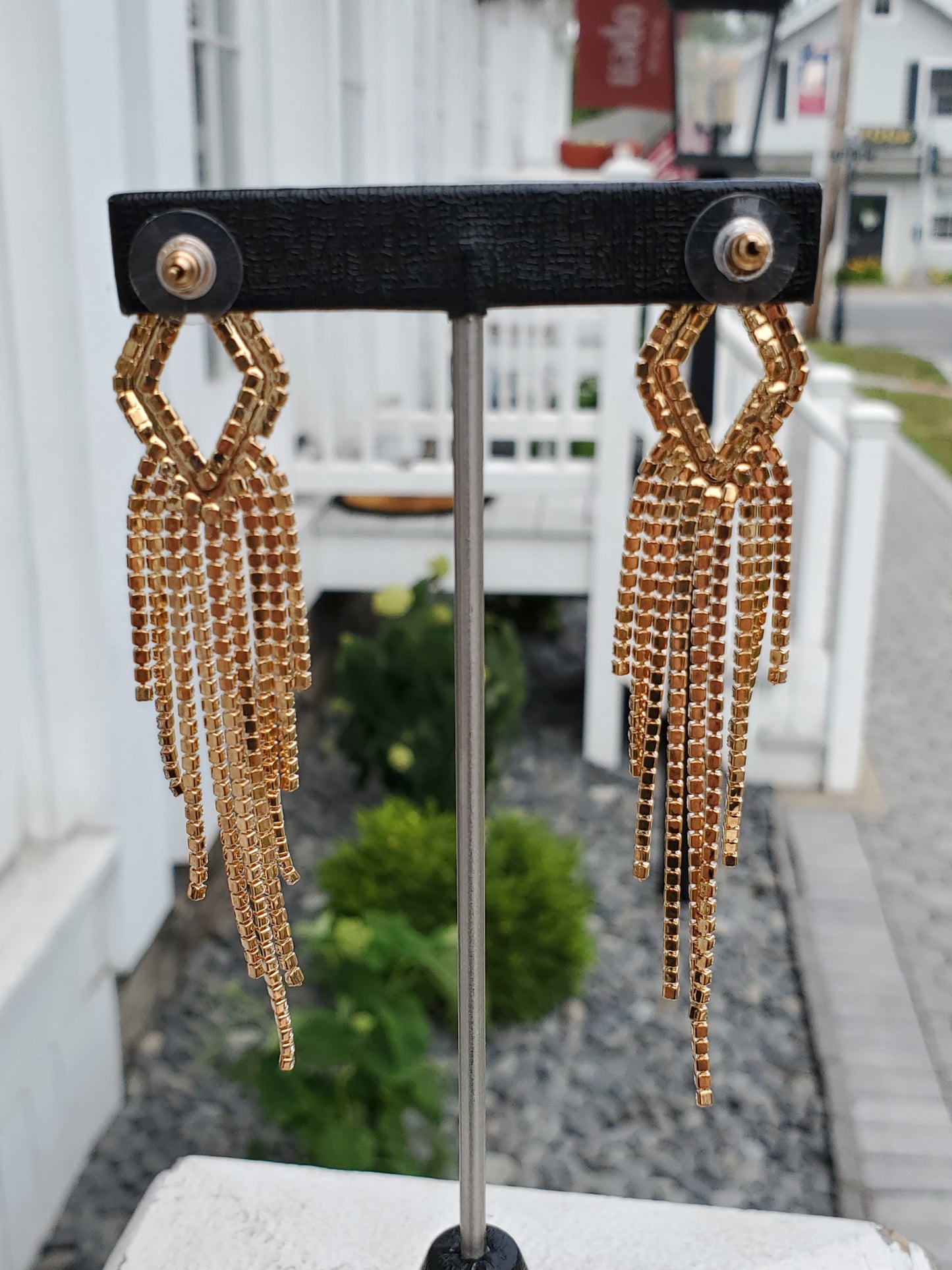 Silver Plated Clear Crystal Chandelier Dangle Earrings