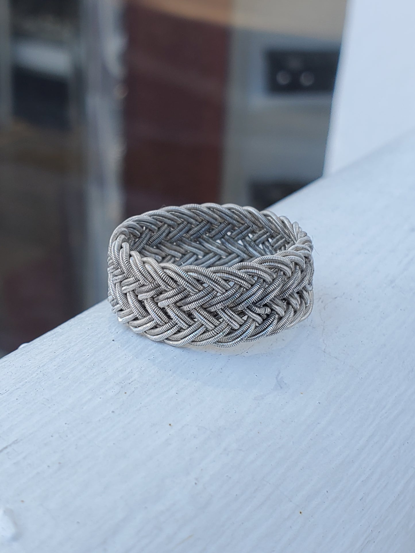 925 Sterling Silver Braided Wire Band Ring