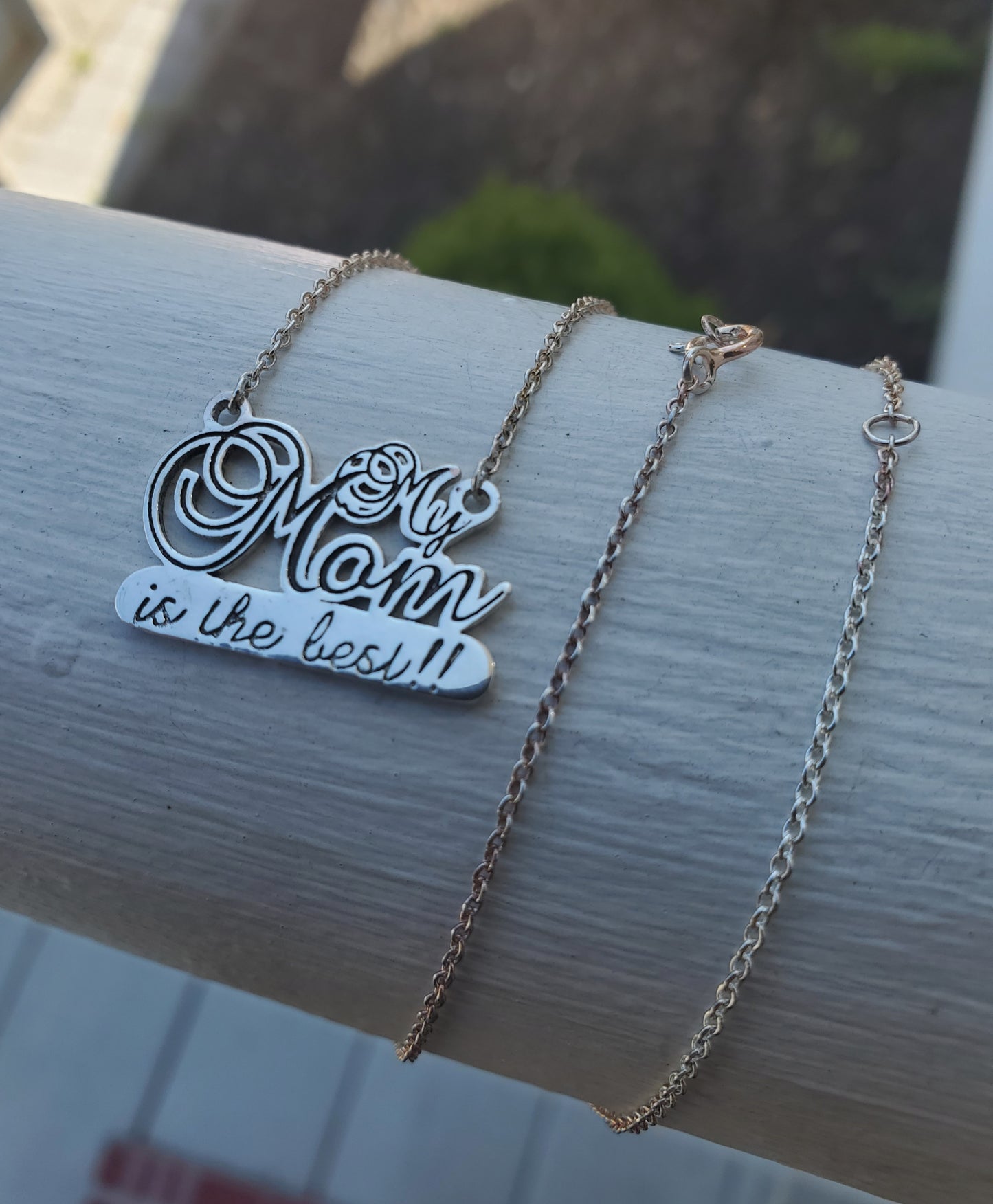 925 Sterling Silver "My Mom is the Best" Mother Necklace