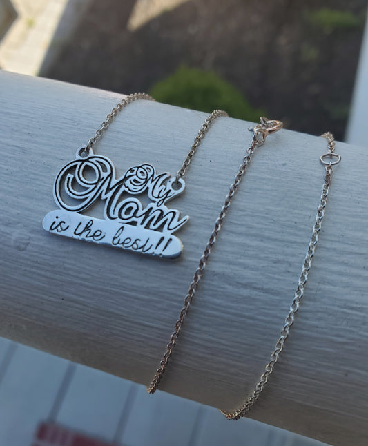 925 Sterling Silver "My Mom is the Best" Mother Necklace