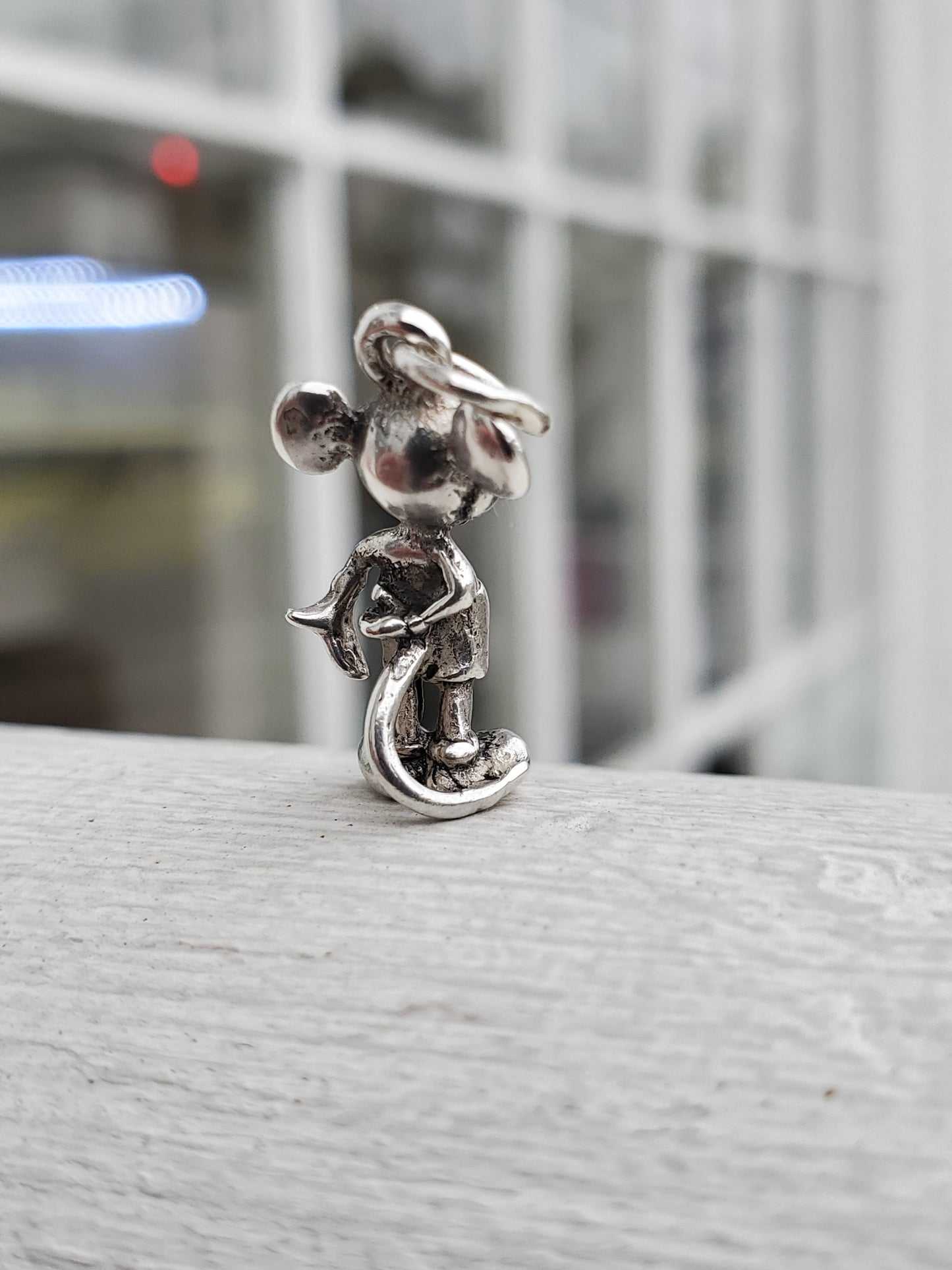 925 Vintage Sterling Silver 3D Mickey Mouse Charm / Pendant
