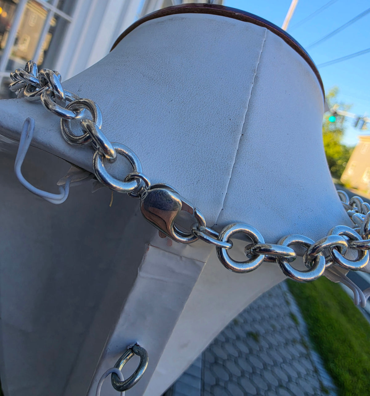 925 Sterling Silver Tiffany & Co. dangle heart tag chain link necklace