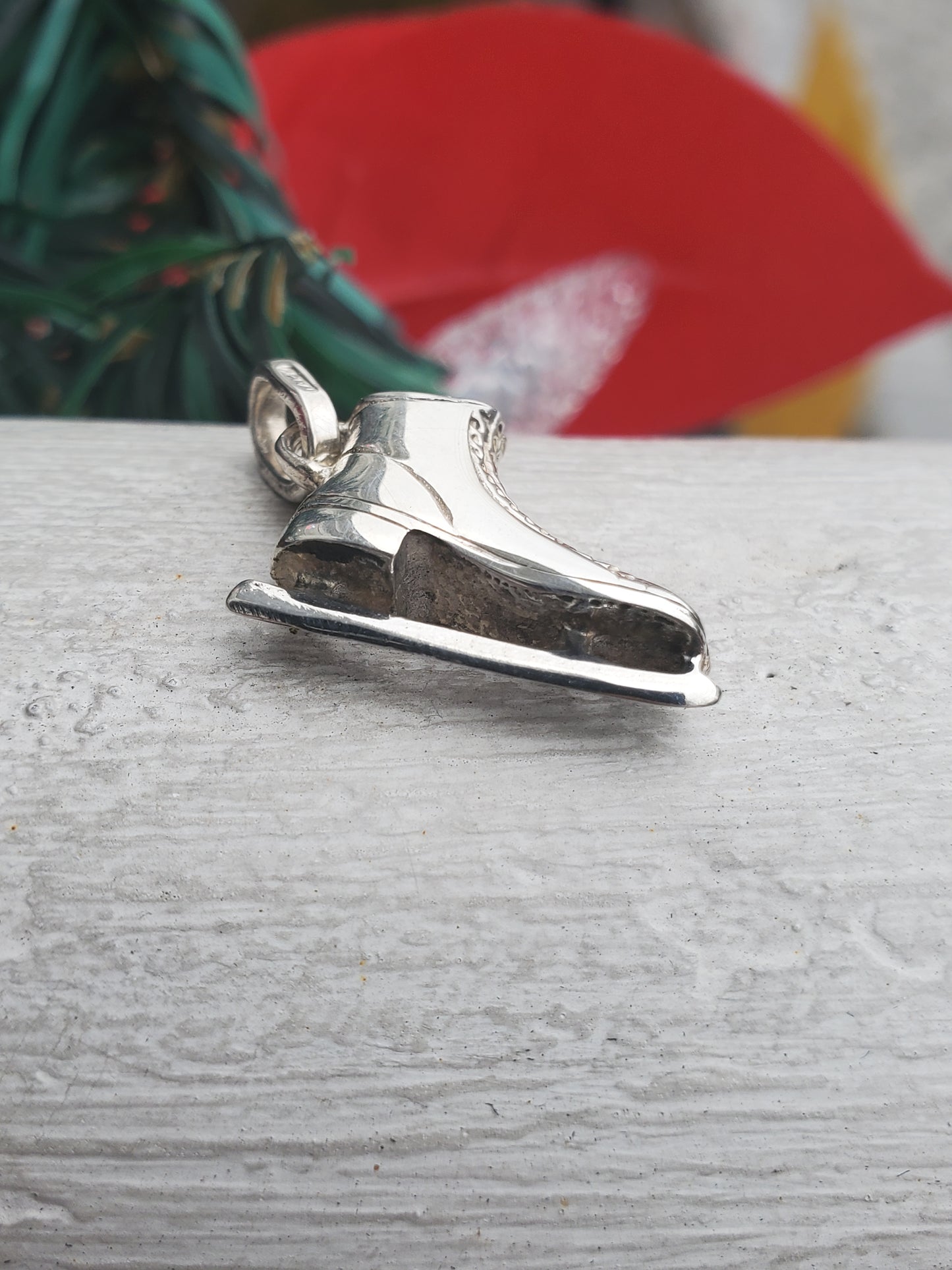 925 Sterling Silver Winter Ice Skate Figure Skating ⛸️ 3D Charm Pendant