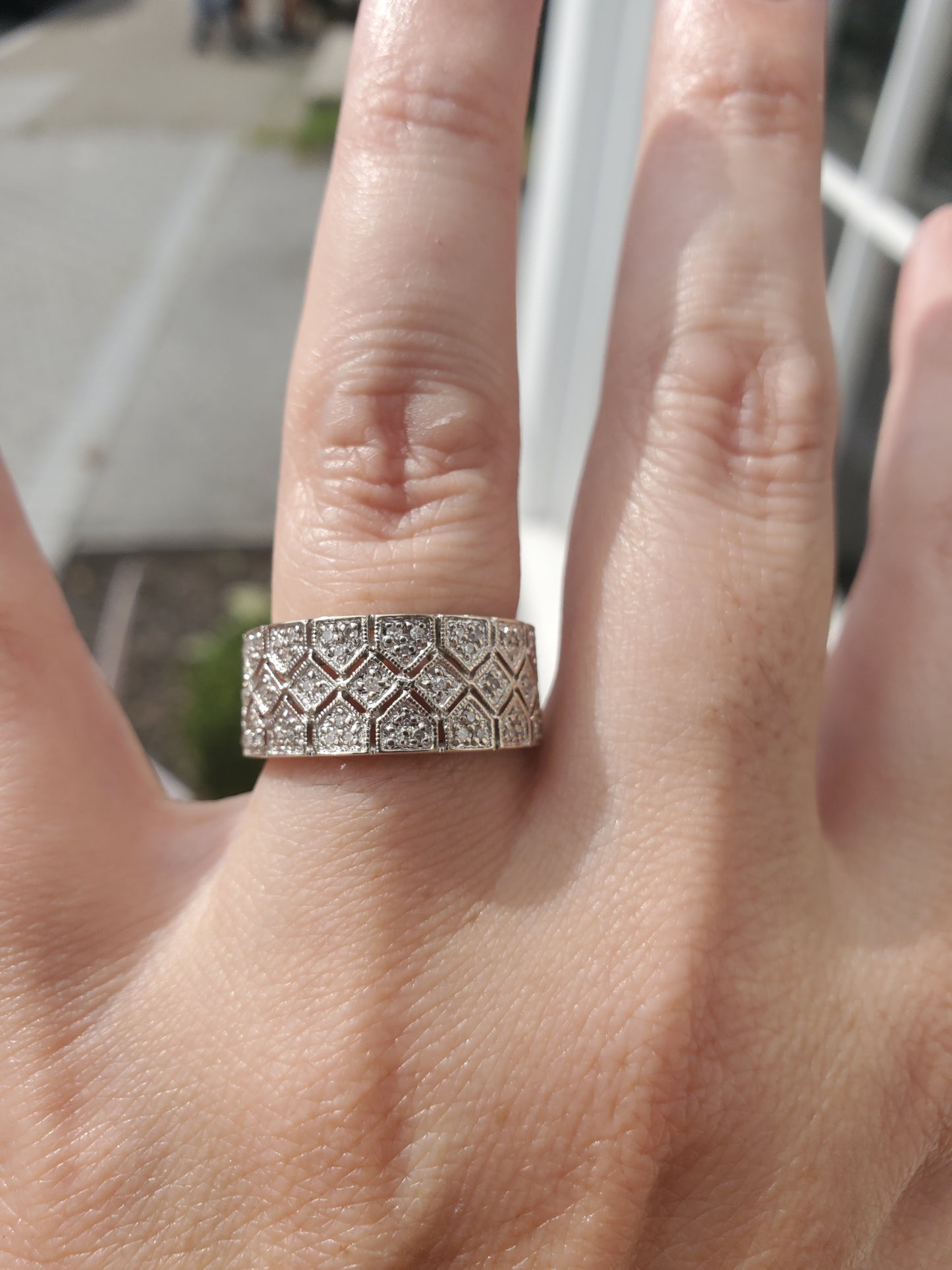 14k White Gold .55ct Diamond Band Ring