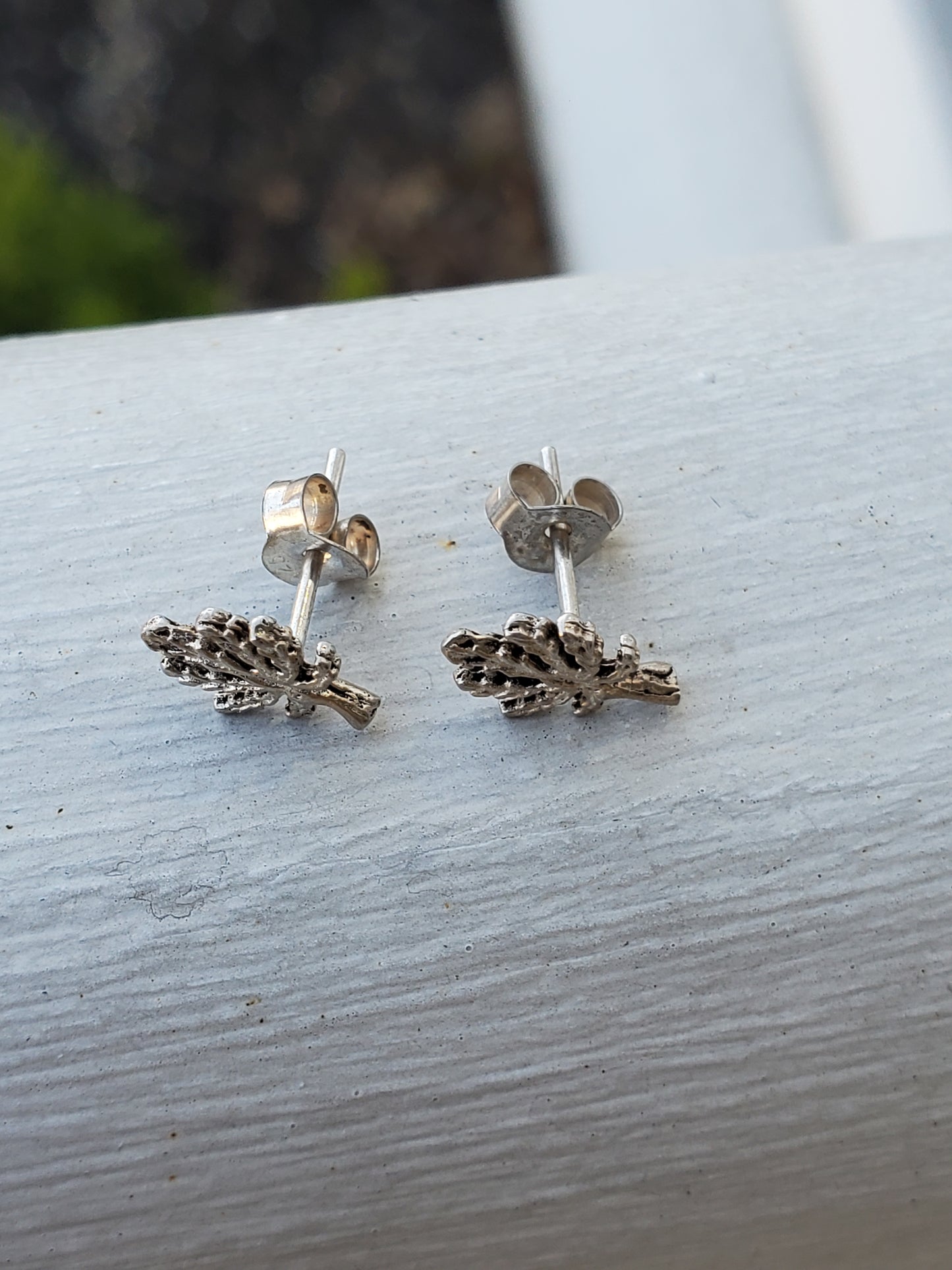 925 Sterling Silver Marijuana Pot Leaf Stud Earrings