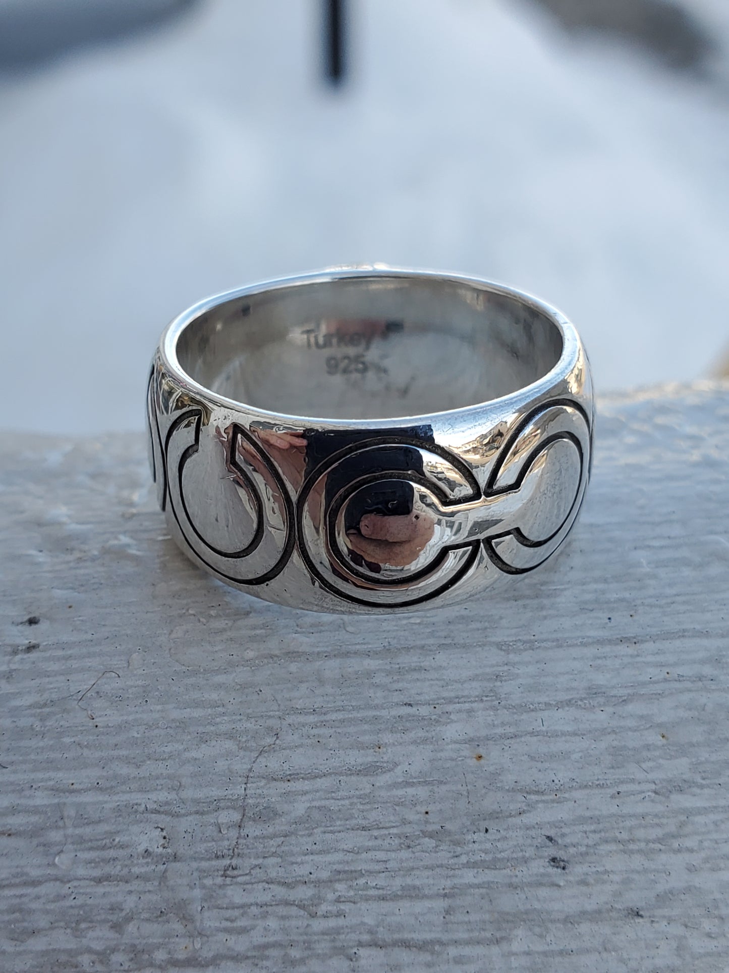 925 Sterling Silver Designer Coach Signature CC Ring