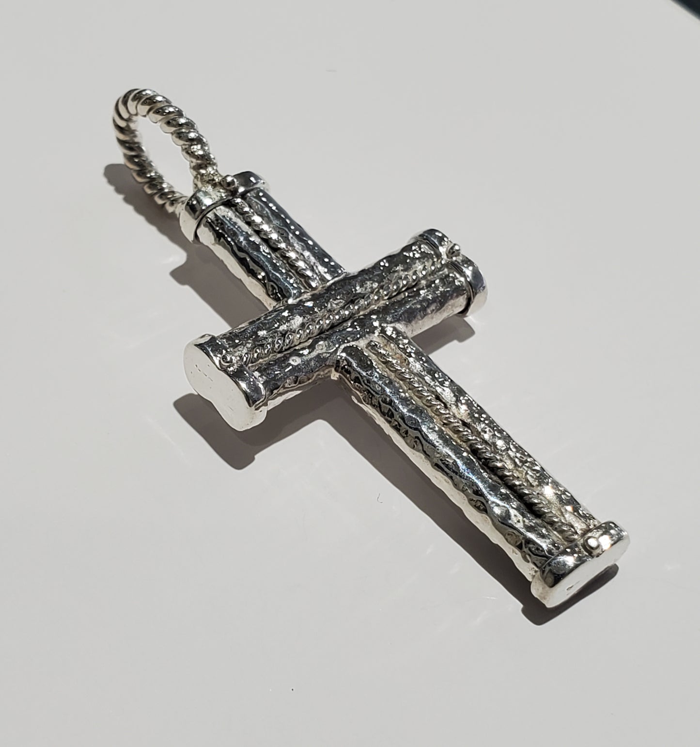 925 Sterling Silver Konstantine Industrial Cross Charm Pendant